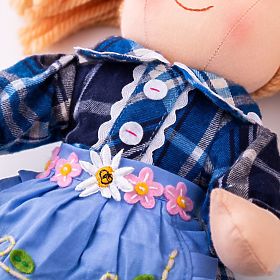 Bigjigs Toys Păpușă din material textil Katie 34 cm, Bigjigs Toys