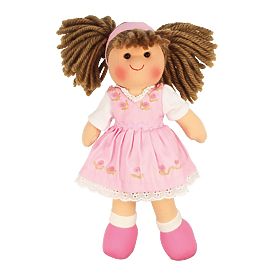 Bigjigs Toys Păpușă din material textil Rose 28 cm, Bigjigs Toys