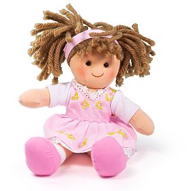 Bigjigs Toys Păpușă din material textil Rose 28 cm
