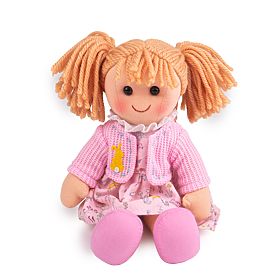 Bigjigs Toys Păpușă din pânză Ella 34 cm