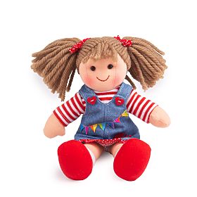 Bigjigs Toys Păpușă din pânză Hattie 28 cm, Bigjigs Toys
