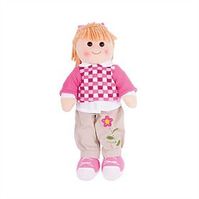Bigjigs Toys Păpușă din pânză Melanie 38 cm