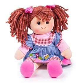 Bigjigs Toys Papusa de stofa Melody 34 cm