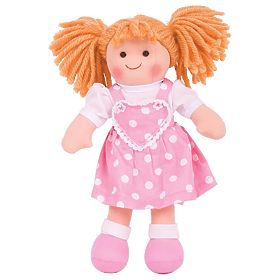Bigjigs Toys Păpușă textilă Ruby 28 cm, Bigjigs Toys
