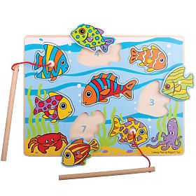 Bigjigs Toys Prinderea peștelui pe o placă
