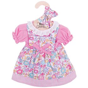 Bigjigs Toys Rochie roz cu flori pentru păpușă 38 cm, Bigjigs Toys