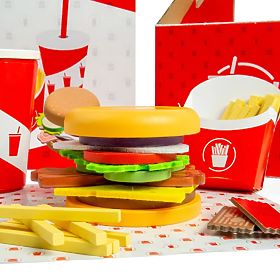 Bigjigs Toys Set Burger și cartofi prăjiți