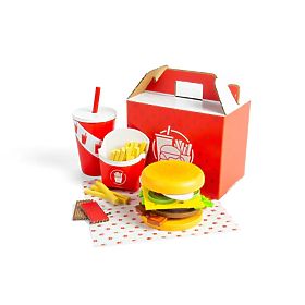 Bigjigs Toys Set Burger și cartofi prăjiți