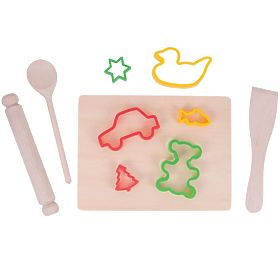 Bigjigs Toys Set de copt cu forme de tăiat, Bigjigs Toys
