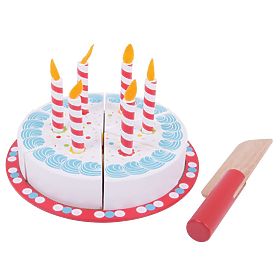 Bigjigs Toys Tort de aniversare de tăiat, Bigjigs Toys