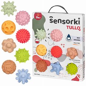 Bile senzoriale pastelate Tullo - 8 bile fără orificii