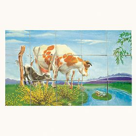 Bino Cuburi din lemn cu imagini animale domestice 15 piese