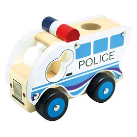 Bino Mașină de poliție din lemn