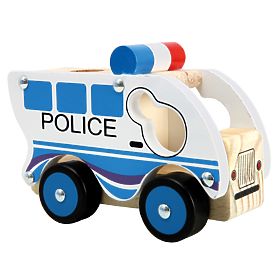 Bino Mașină de poliție din lemn