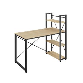 Birou de calculator cu raft și picioare reglabile stejar sonoma, LEOBERT