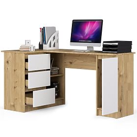 BIROU DE COLȚ B20 CLP STÂNGA PK STEJAR ARTISAN / ALB