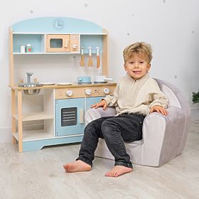 Blueberry - Bucătărie din lemn cu accesorii, EVA TOYS