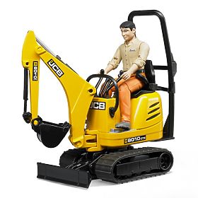 Bruder BWORLD Mini-excavator JCB cu figură