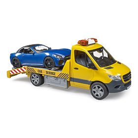 Bruder Camion de remorcare MB Sprinter cu mașină sport