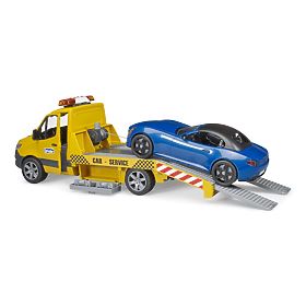 Bruder Camion de remorcare MB Sprinter cu mașină sport