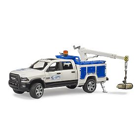 Bruder RAM 2500 Vehicul de service cu braț rotativ și faruri de avertizare