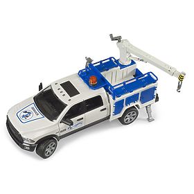 Bruder RAM 2500 Vehicul de service cu braț rotativ și faruri de avertizare, Bruder