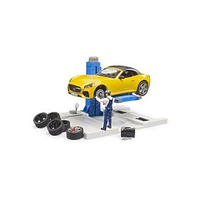 Bruder Service Auto cu roadster și mecanic