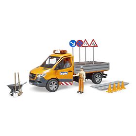 Bruder Vehicul de întreținere drumuri MB Sprinter cu figură și accesorii