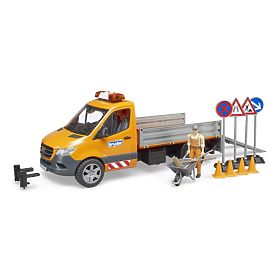 Bruder Vehicul de întreținere drumuri MB Sprinter cu figură și accesorii