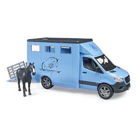 Bruder Vehicul pentru transportul animalelor MB Sprinter cu figurina cal