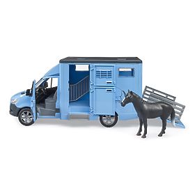 Bruder Vehicul pentru transportul animalelor MB Sprinter cu figurina cal