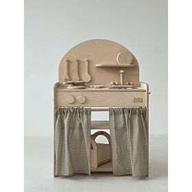 Bucătărie din lemn pentru copii - naturală, baby wood
