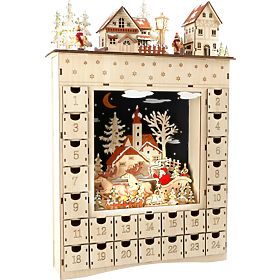 Calendar de Advent din lemn cu picioare mici Visul de iarnă