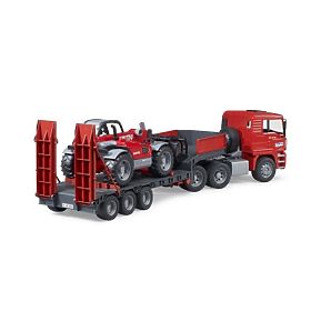 Camion Bruder cu remorcă MAN TGA și încărcător telescopic Manitou