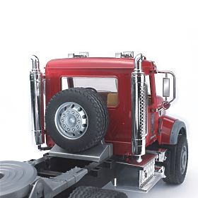Camion Bruder MACK Granit cu remorcă și tractor JCB