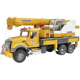 Camion Bruder MACK Granite cu macara LIEBHERR, Bruder
