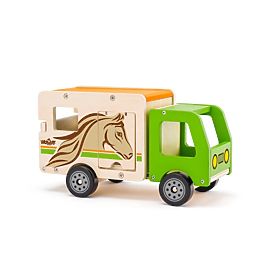 Camion din lemn pentru transportul cailor