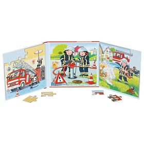 Carte magnetică puzzle Pompieri