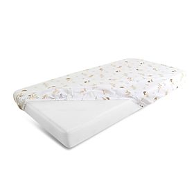 Cearșaf de bumbac cu elastic - Vrăbii (140x70 cm)