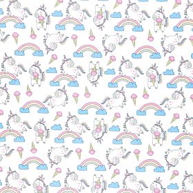 Cearșaf de bumbac - unicorni