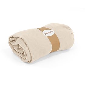 Cearșaf muselină Ourbaby 180x80 cm - ecru, Ourbaby®