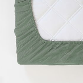 Cearșaf muselină Ourbaby 180x80 cm - verde
