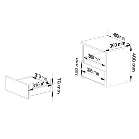 COMODĂ CL1 PK STEJAR SONOMA / ALB