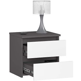 COMODĂ CL2 2SZ CLP PK GRAFIT GRI / ALB