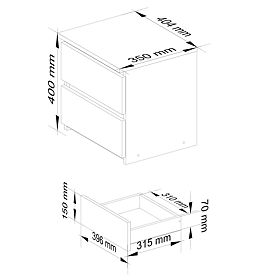 COMODĂ CL2 2SZ CLP PK STEJAR ARTISAN
