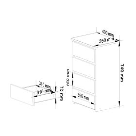 COMODĂ CL4 PK GRAFIT GRI
