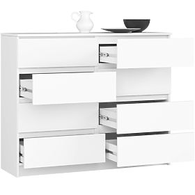 COMODĂ K120 8SZ PK ALBĂ