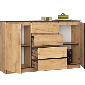 COMODĂ K160 2U 4S CLP PK STEJAR CRAFT