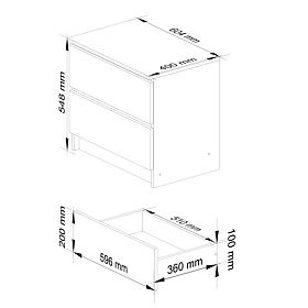 COMODĂ K60 2SZ CLP PK STEJAR CRAFT
