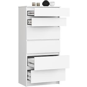 COMODĂ K60 6SZ CLP PK ALBĂ
